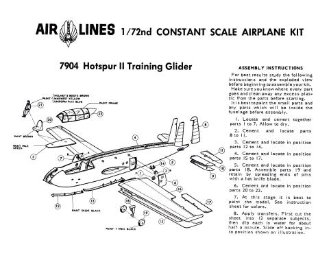 Верх коробки Air Lines 7904 Hotspur II Training Glider